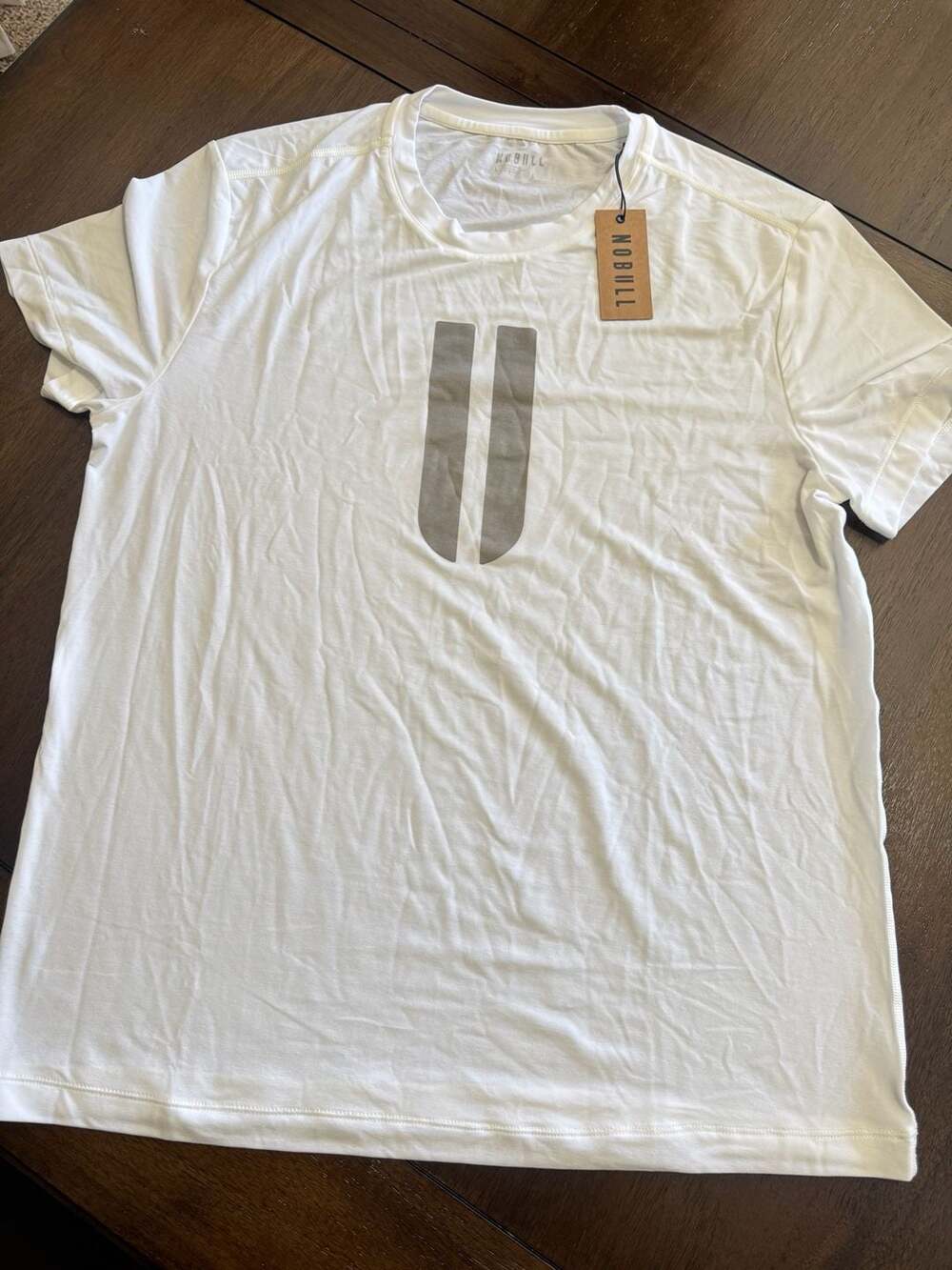 Nobull Men's U Tee Size L White T-Shirt